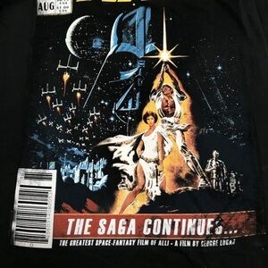 Star Wars Graphic Tee The Saga Continues Comic Style‎ Unisex T-Shirt